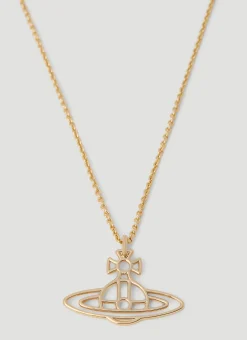 Thin Lines Flat Orb Necklace