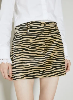 Tiger Print Mini Skirt