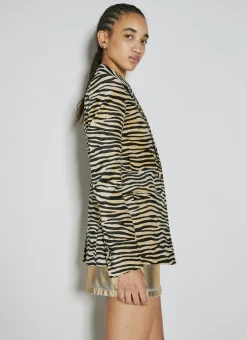 Tiger Print Tailored Blazer