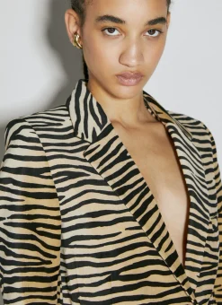 Tiger Print Tailored Blazer