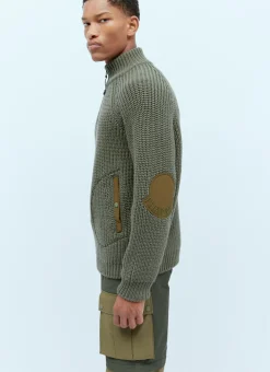 T-Neck Wool Knit Sweater