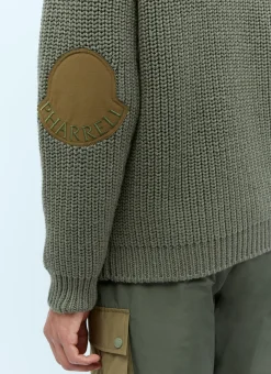 T-Neck Wool Knit Sweater