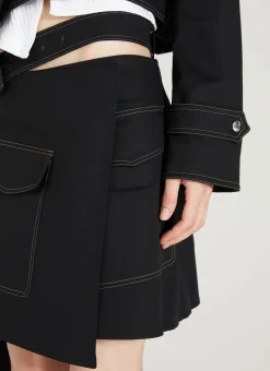 Trench Wrap Skirt
