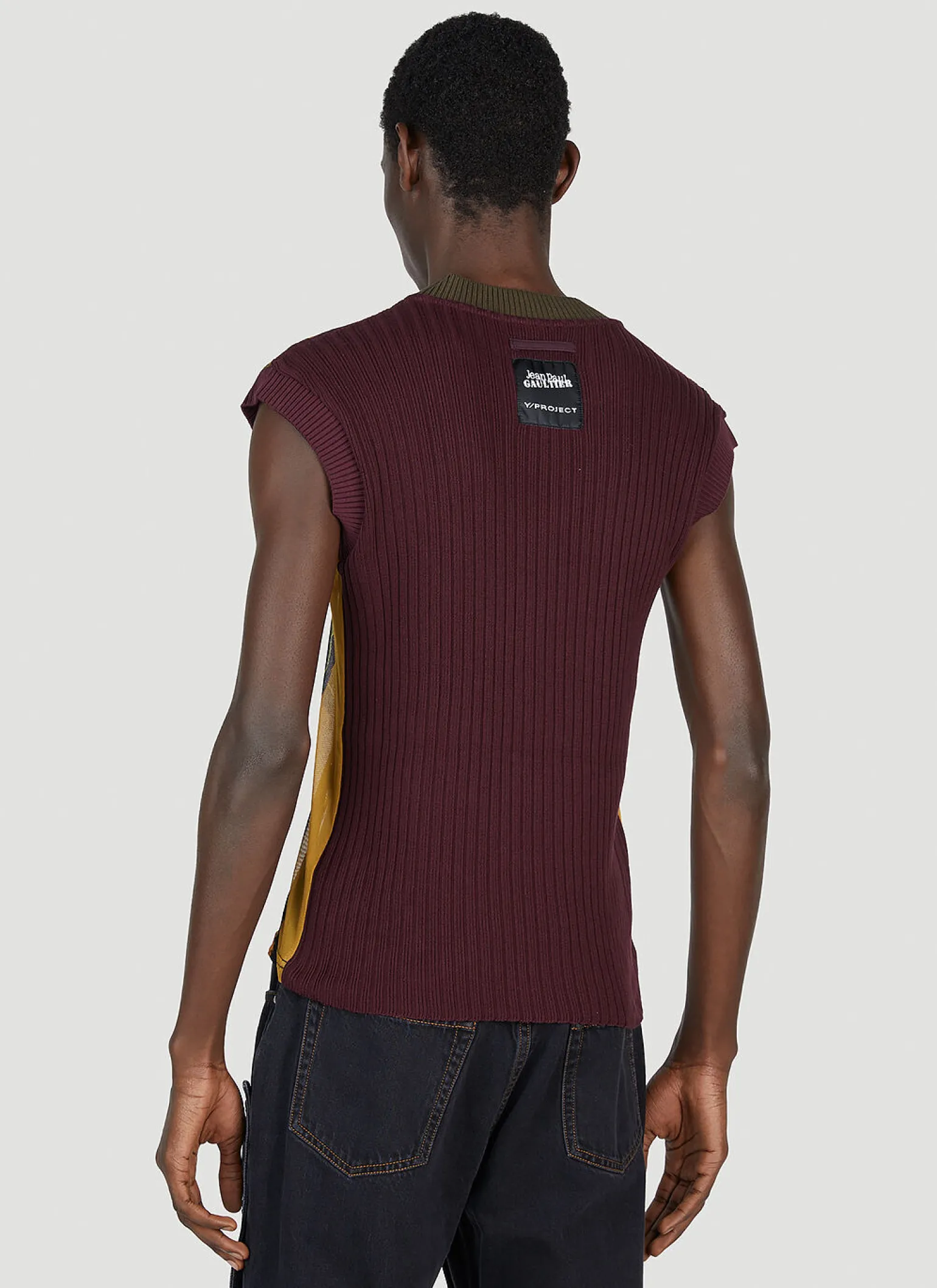 Trompe L'Oeil Argyle Sweater Top