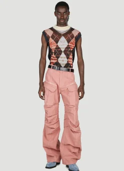 Trompe L'Oeil Argyle Sweater Top