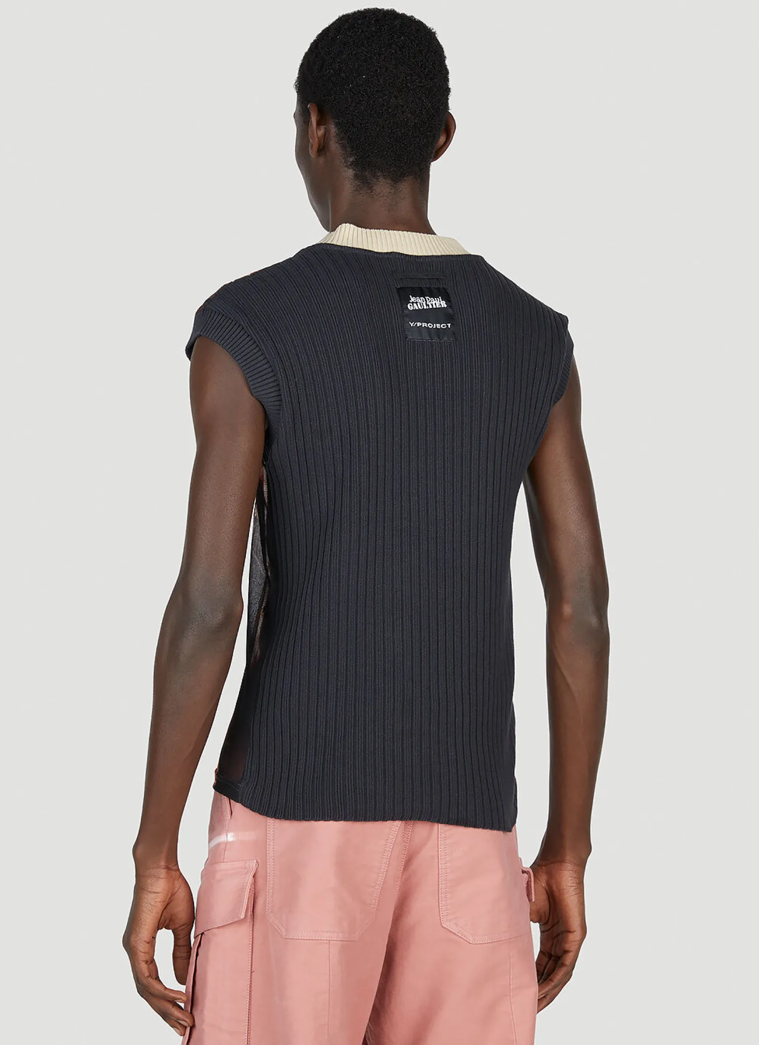 Trompe L'Oeil Argyle Sweater Top