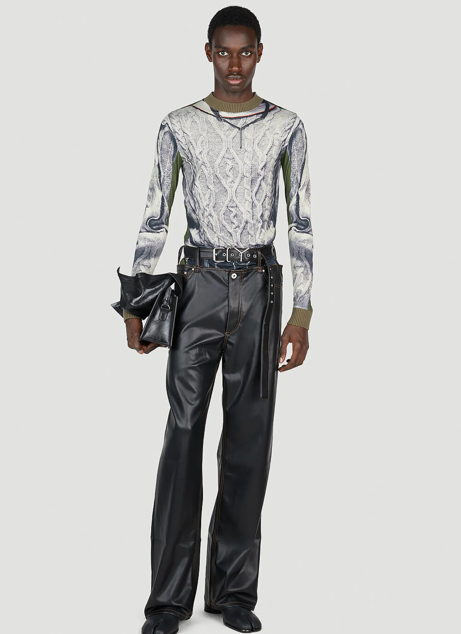 Trompe L'Oeil Cable Knit Top