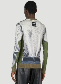Trompe L'Oeil Cable Knit Top