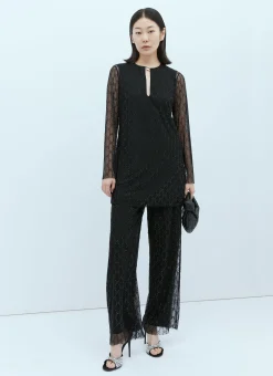 Tulle Interlocking Gg Crystal Mini Dress
