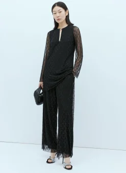 Tulle Interlocking Gg Crystal Pants