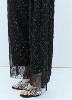 Tulle Interlocking Gg Crystal Pants