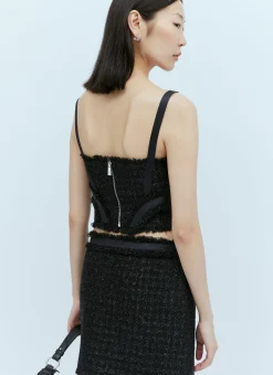 Tweed Bustier Top