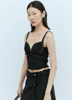 Tweed Bustier Top