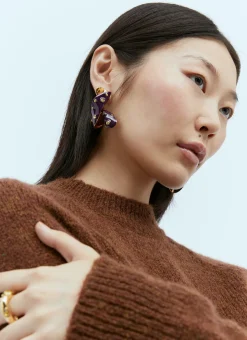 Twisted Embellished Drop Earrings