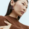 Twisted Embellished Drop Earrings