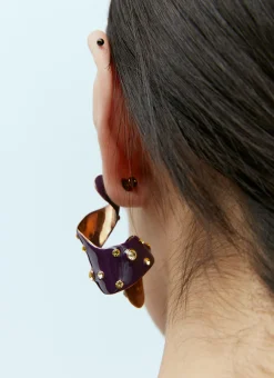 Twisted Embellished Drop Earrings