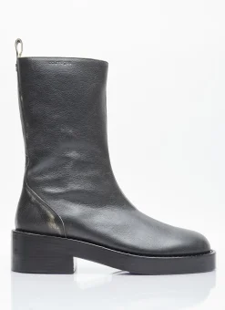 Used Leather Zip Ankle Boots
