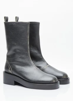 Used Leather Zip Ankle Boots