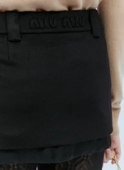 Velour Mini Skirt