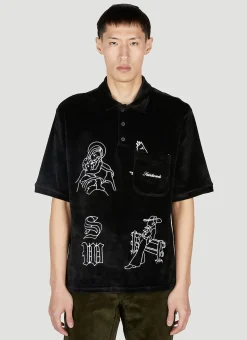 Velour Polo Top