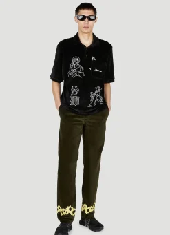 Velour Polo Top