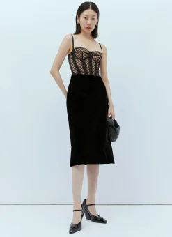 Velvet A-Line Skirt