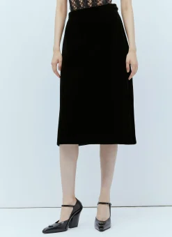 Velvet A-Line Skirt