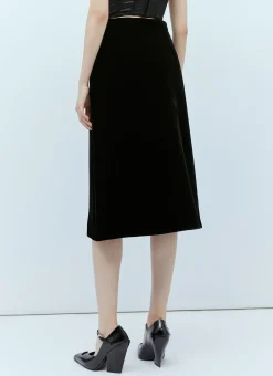 Velvet A-Line Skirt