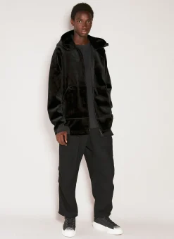 Velvet Hooded Sweatshirt