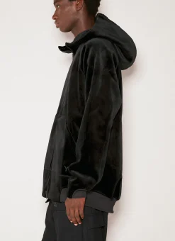 Velvet Hooded Sweatshirt