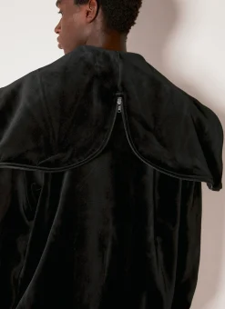 Velvet Hooded Sweatshirt