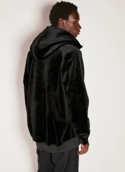 Velvet Hooded Sweatshirt
