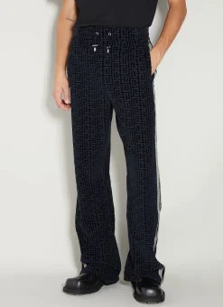 Velvet Monogram Pyjama Pants