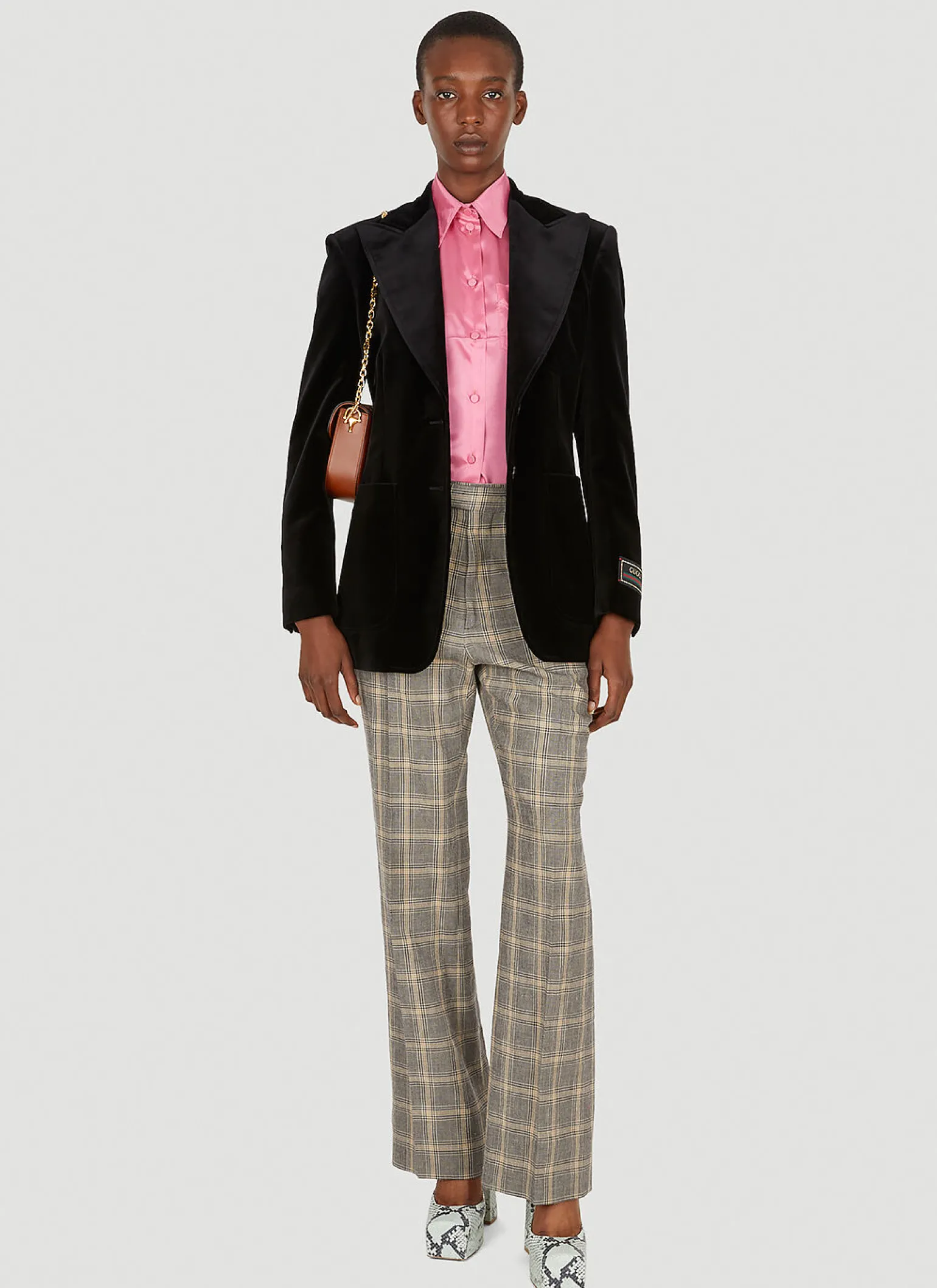 Velvet Single Breasted Blazer