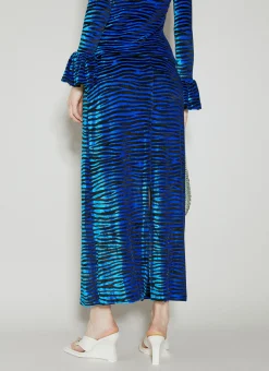 Velvet Zebra Print Skirt