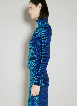 Velvet Zebra Print Top