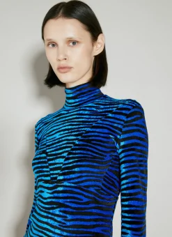 Velvet Zebra Print Top