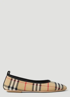 Vintage Check Ballerina Flats