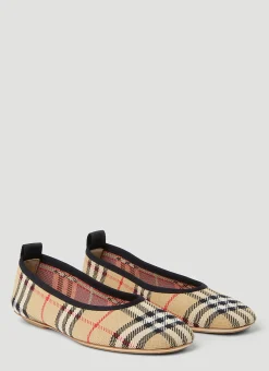 Vintage Check Ballerina Flats