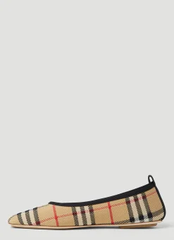 Vintage Check Ballerina Flats