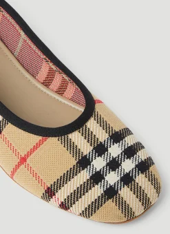 Vintage Check Ballerina Flats