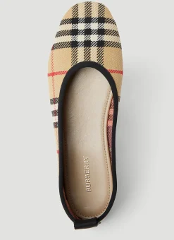 Vintage Check Ballerina Flats