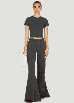 Washed Flared Track Pants