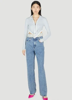 Washed Rhinestone Jeans