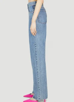 Washed Rhinestone Jeans