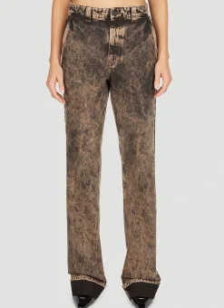 Washed Straight Leg Jeans