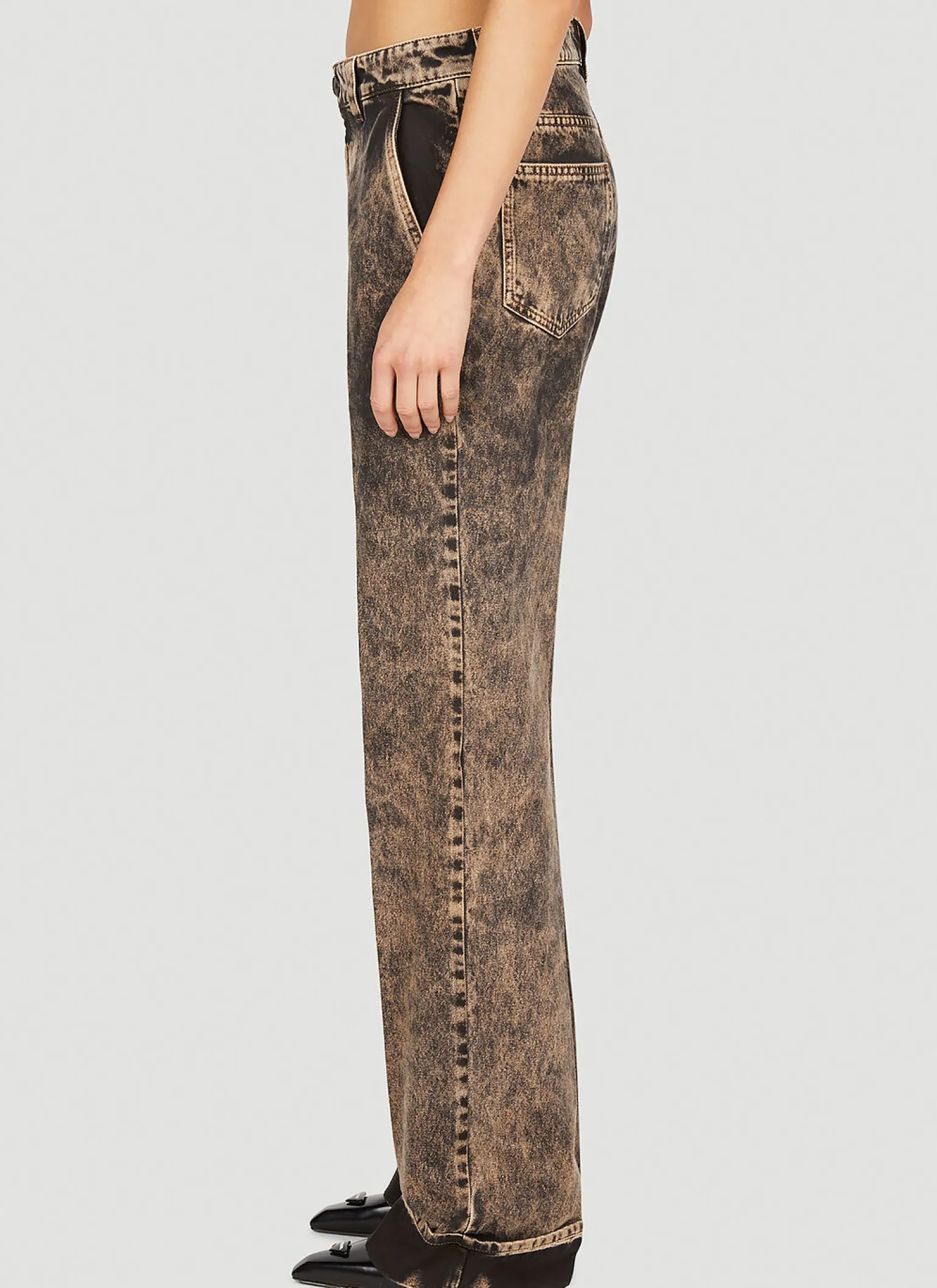 Washed Straight Leg Jeans