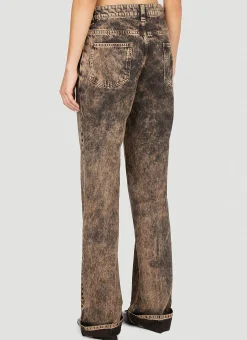 Washed Straight Leg Jeans