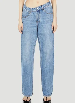Washed Straight Leg Jeans
