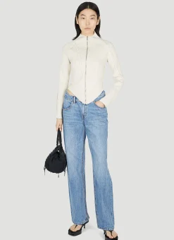 Washed Straight Leg Jeans